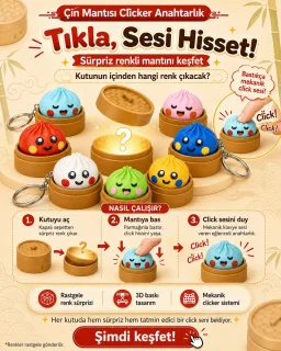 Çin Mantısı Clicker Anahtarlık